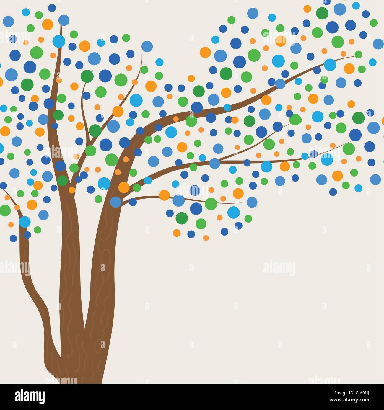 Tree of life. Vector illustration in soft colors Stock Vector Image ...