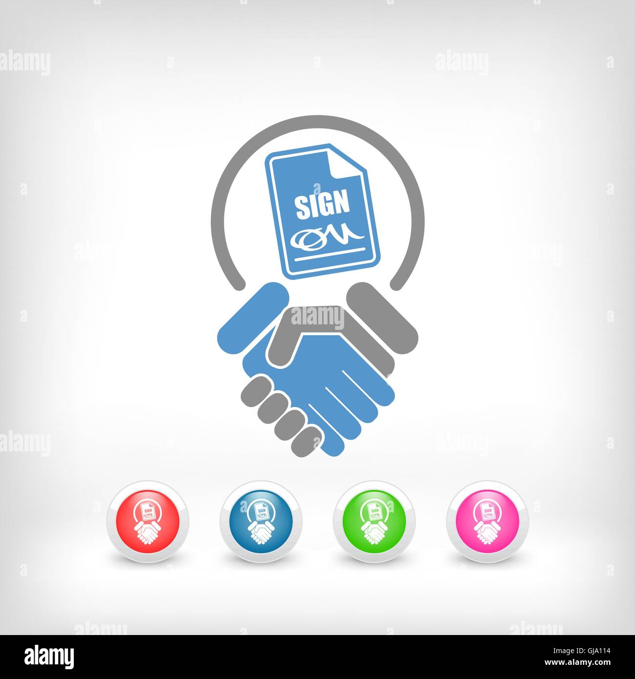 Sign on agreement document Stock Vector Image & Art - Alamy