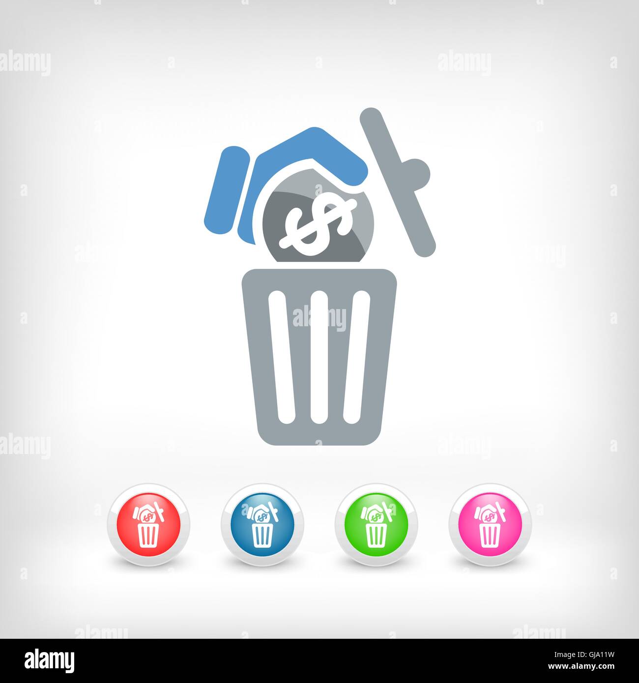 Waste of money Stock Vector