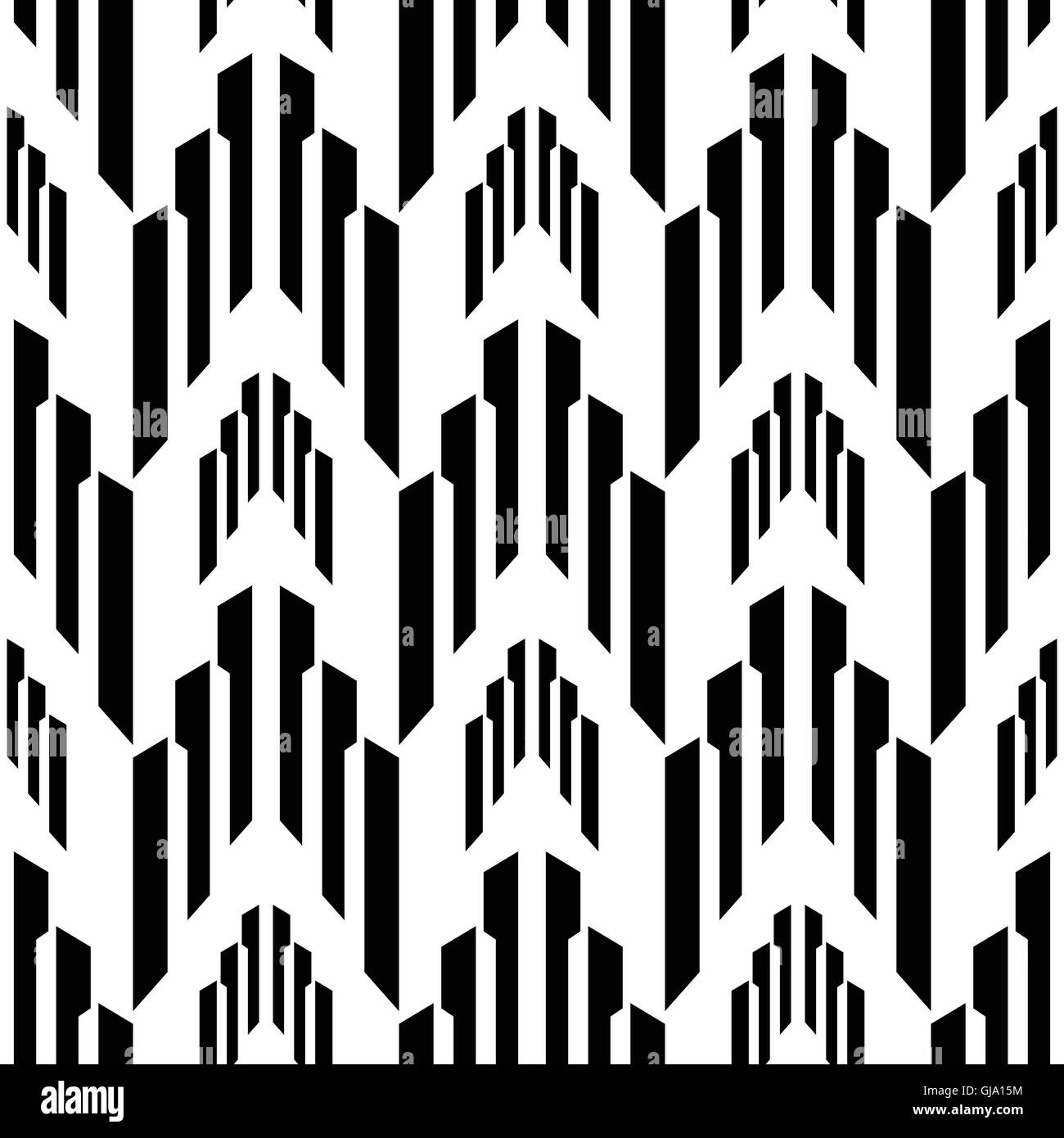 Abstract black and white background, industrial vector seamless pattern Stock Vector