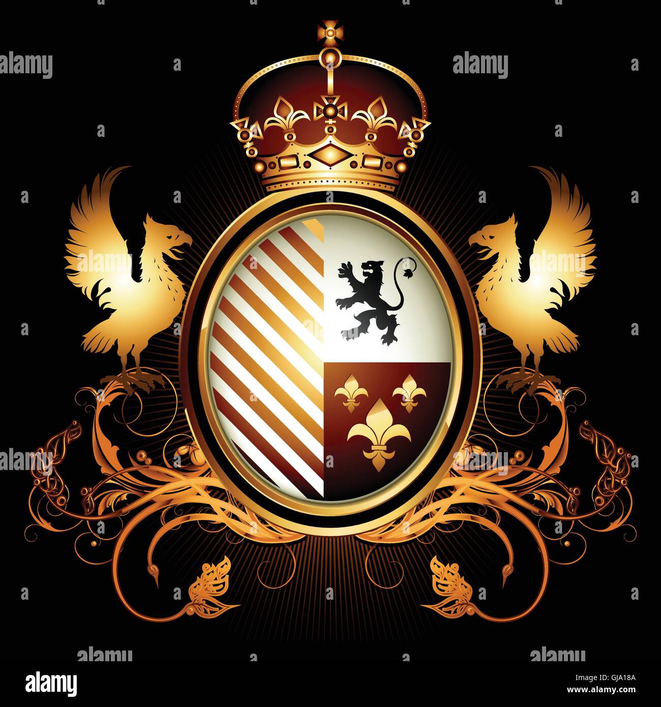 Victorian Coat Of Arms Stock Photos & Victorian Coat Of Arms Stock