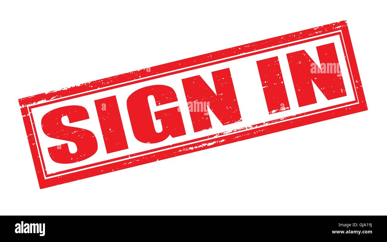 Sign in Stock Vector