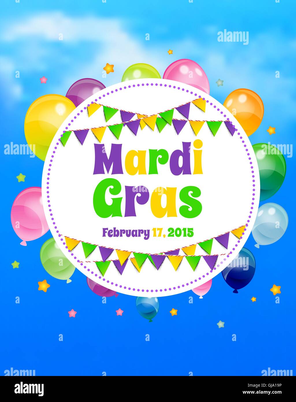 Mardi Gras background with flags Stock Vector Image & Art - Alamy