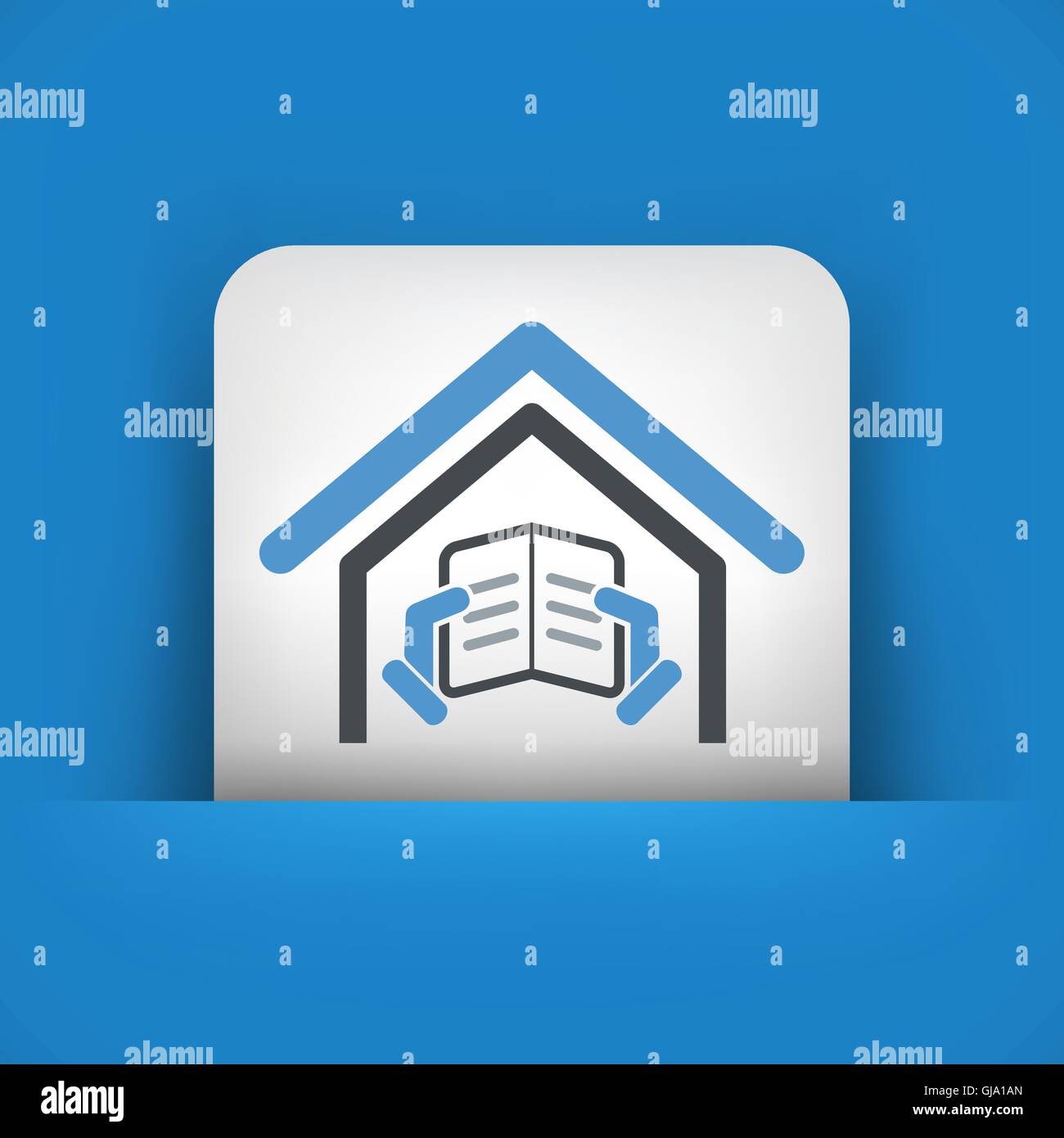 Illustration of library icon Stock Vector Image & Art - Alamy