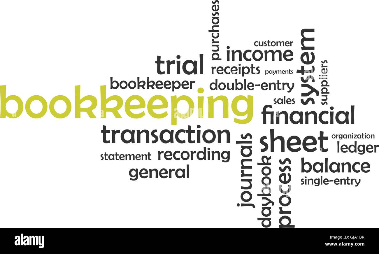 word cloud - bookkeeping Stock Vector