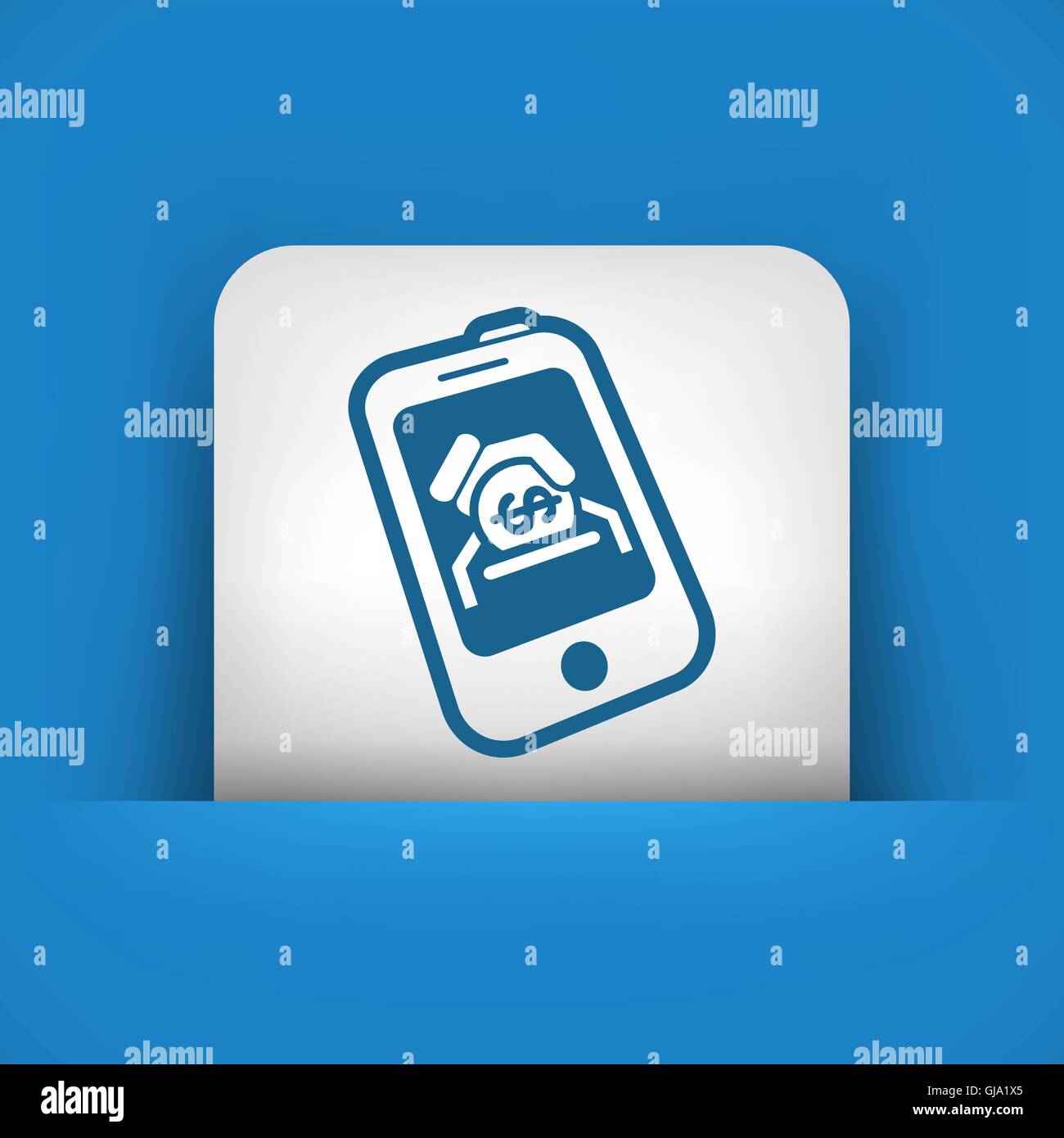 Mobile bank icon Stock Vector Image & Art - Alamy