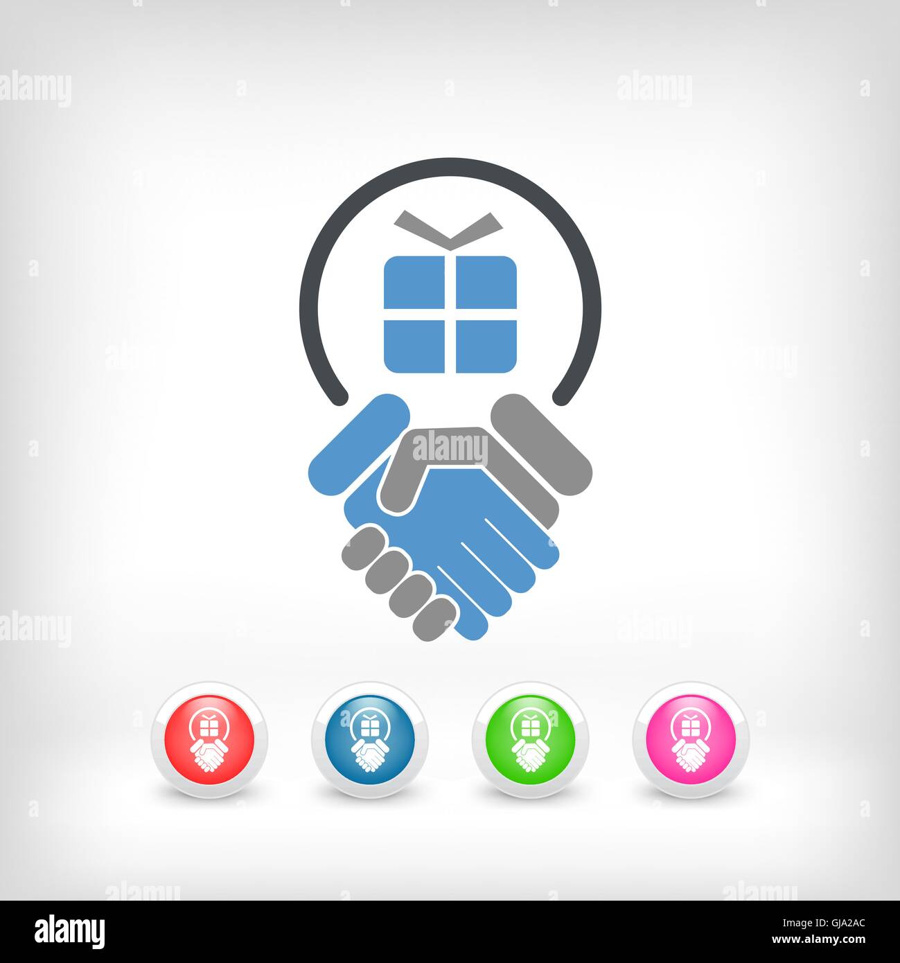 Handshake for gift Stock Vector Image & Art Alamy