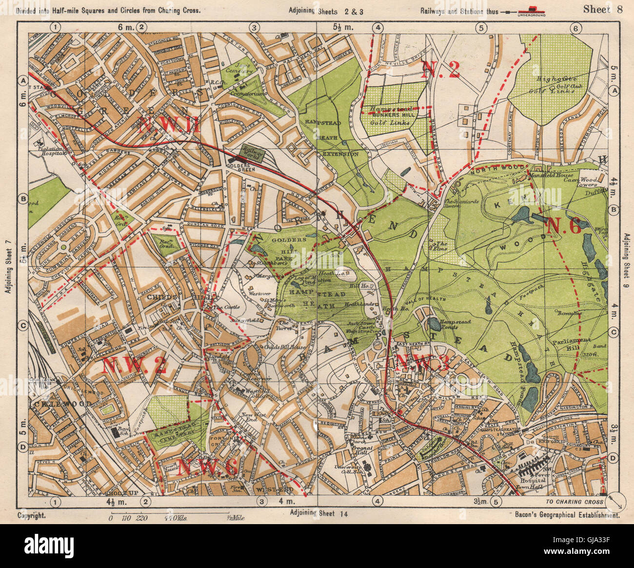 NW LONDON. Golders Green Hampstead Child's Hill Cricklewood. BACON
