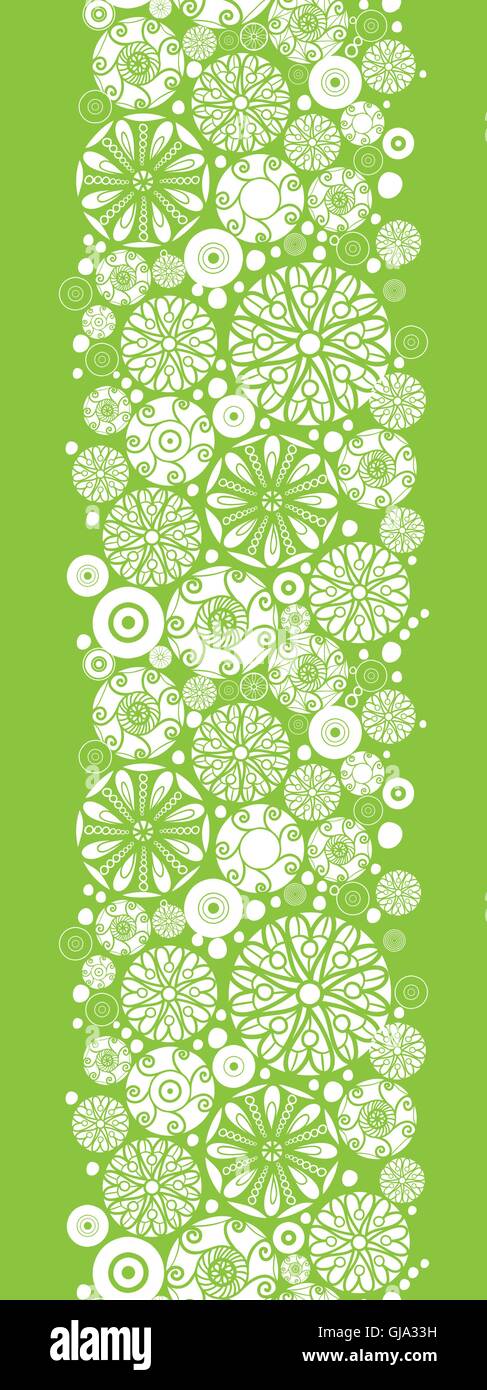 Abstract green and white circles vertical seamless pattern background ...