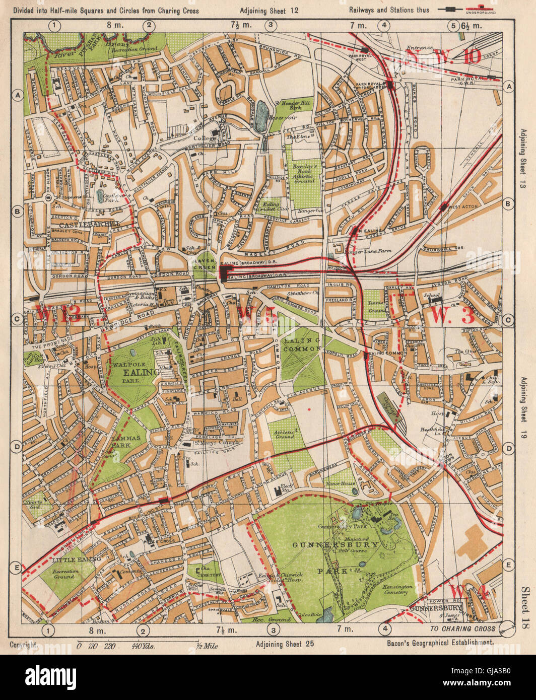 W LONDON. Ealing Park Royal West Acton Town Gunnersbury Park. BACON