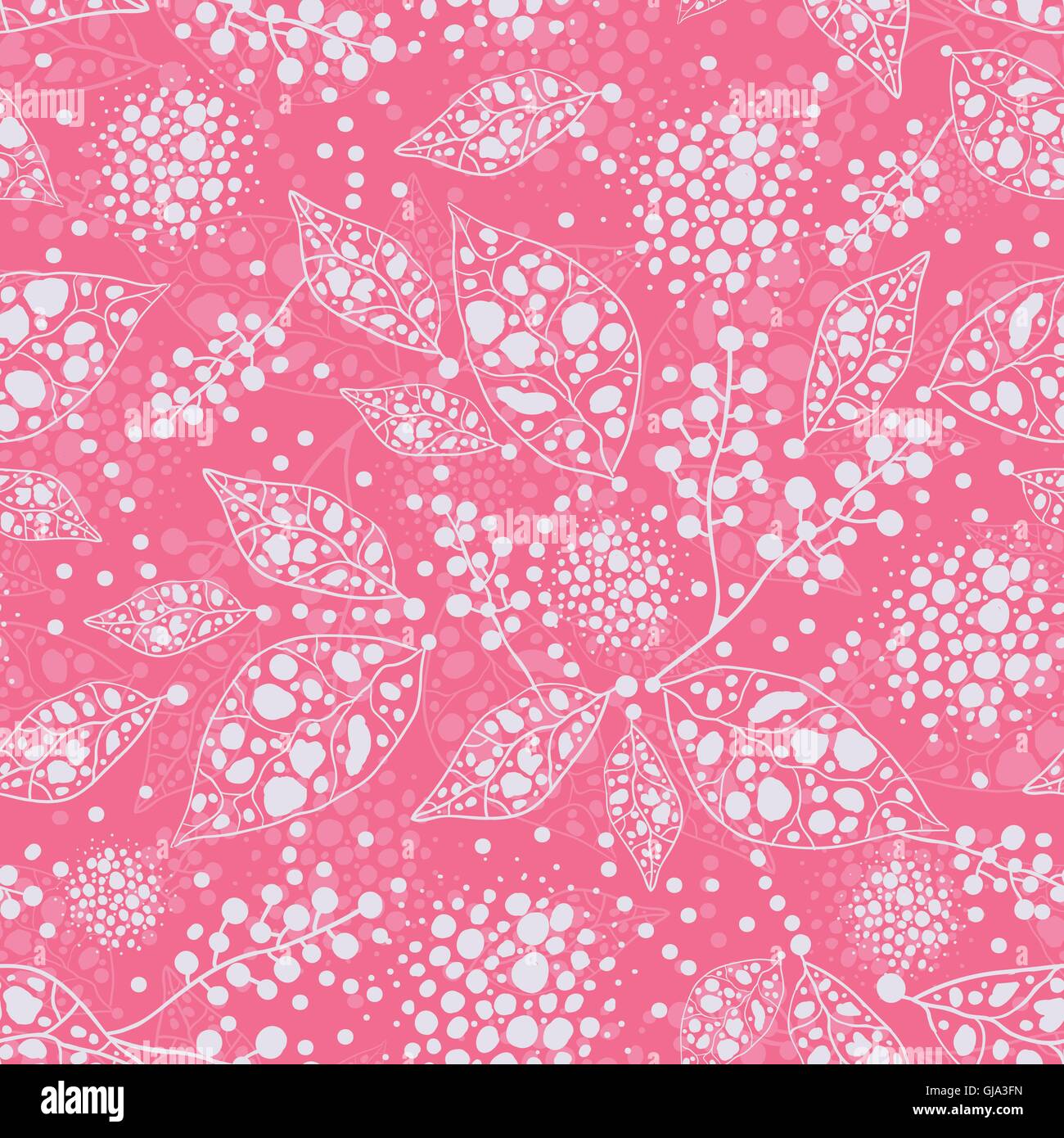 Pink abstract leaves seamless pattern background Stock Vector Image ...