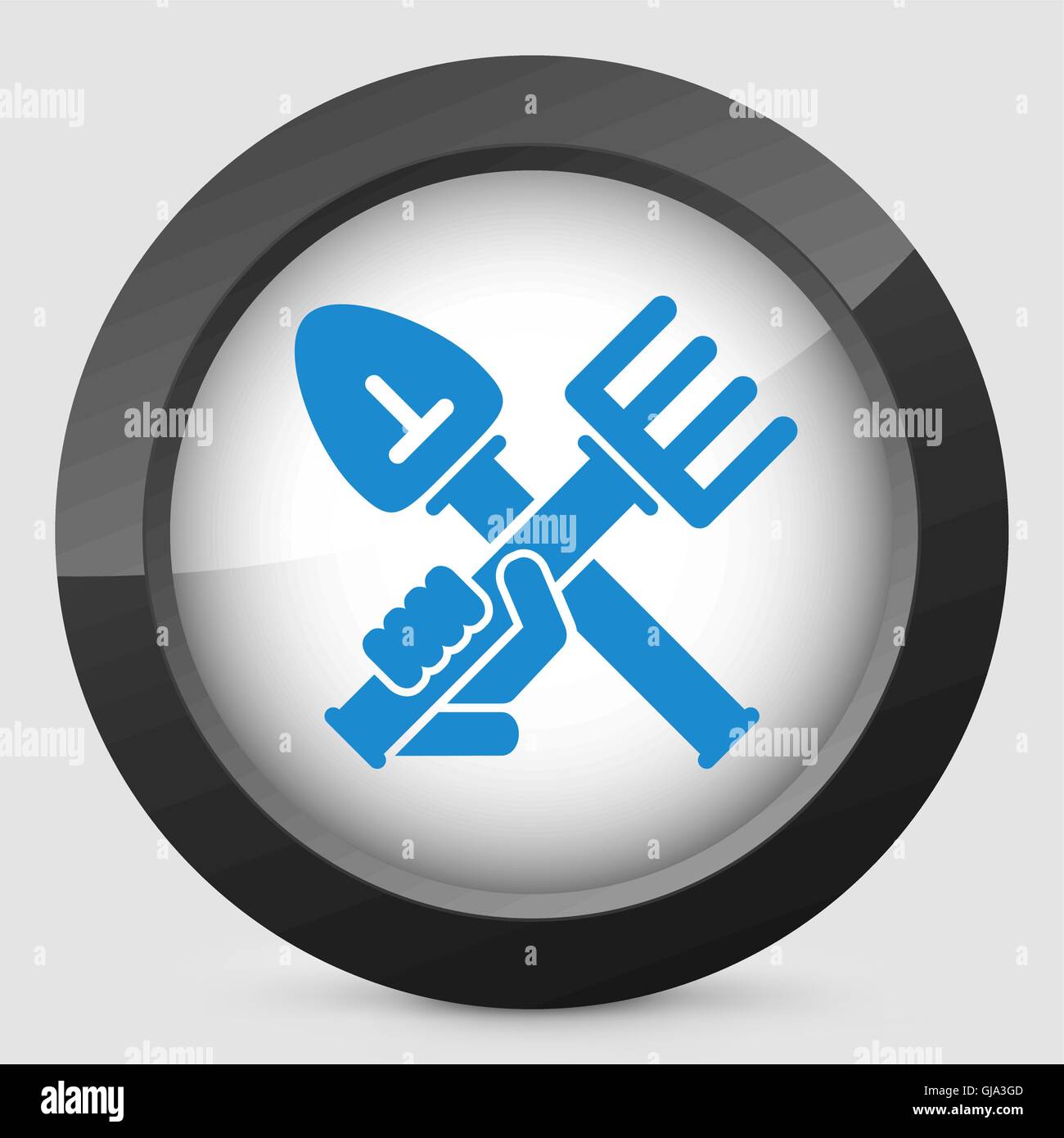 Shovel and rake icon Stock Vector Image & Art - Alamy