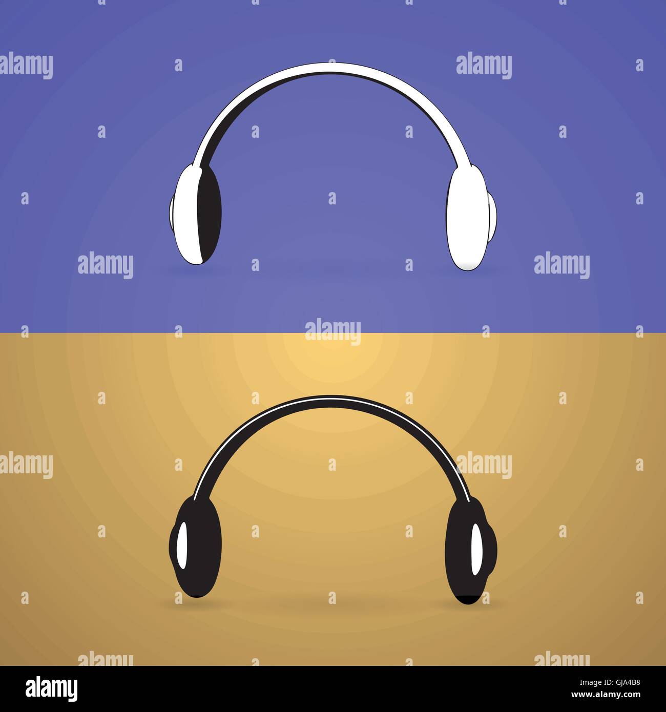 Headphone for support or service Stock Vector