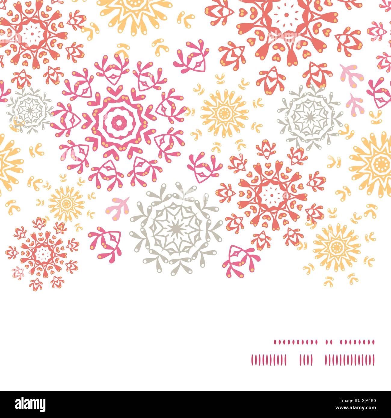 Horizontal abstract flower pattern Stock Vector Images - Alamy