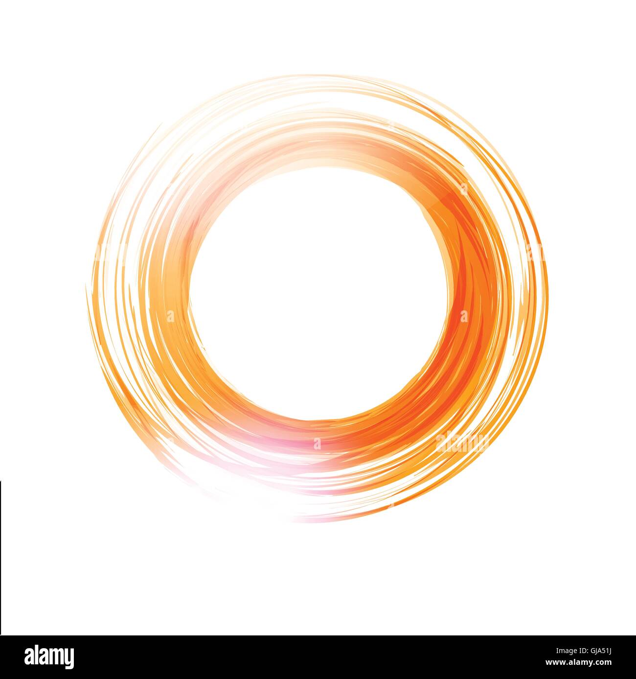 Vector abstract orange circle. Logo design template Stock Vector Image