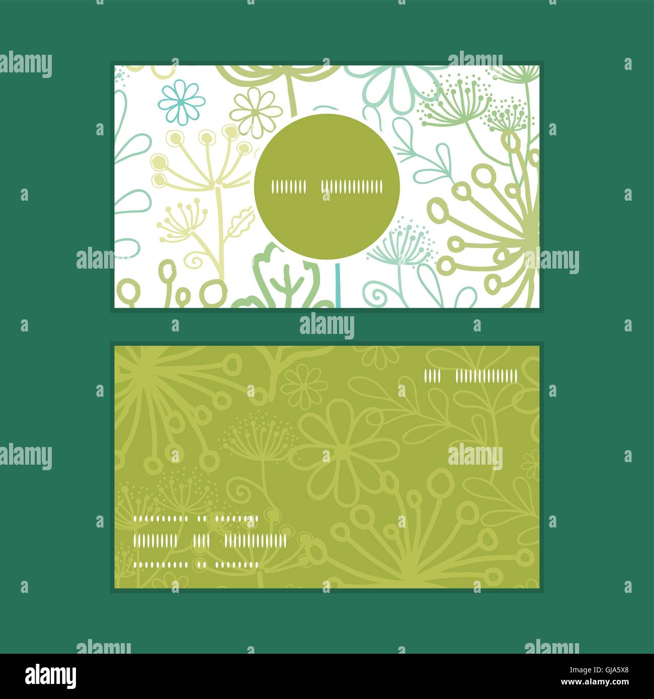 Vector mysterious green garden vertical round frame pattern business ...