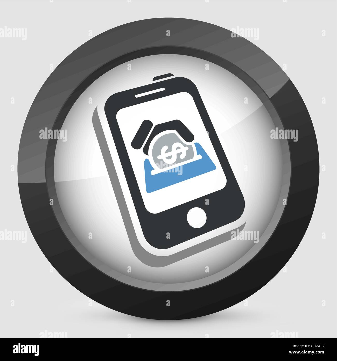 Mobile bank icon Stock Vector Image & Art - Alamy