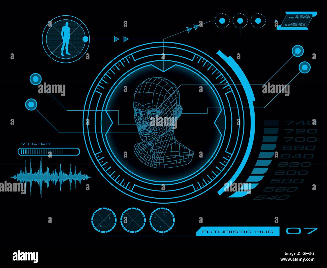 Futuristic user interface HUD Stock Vector