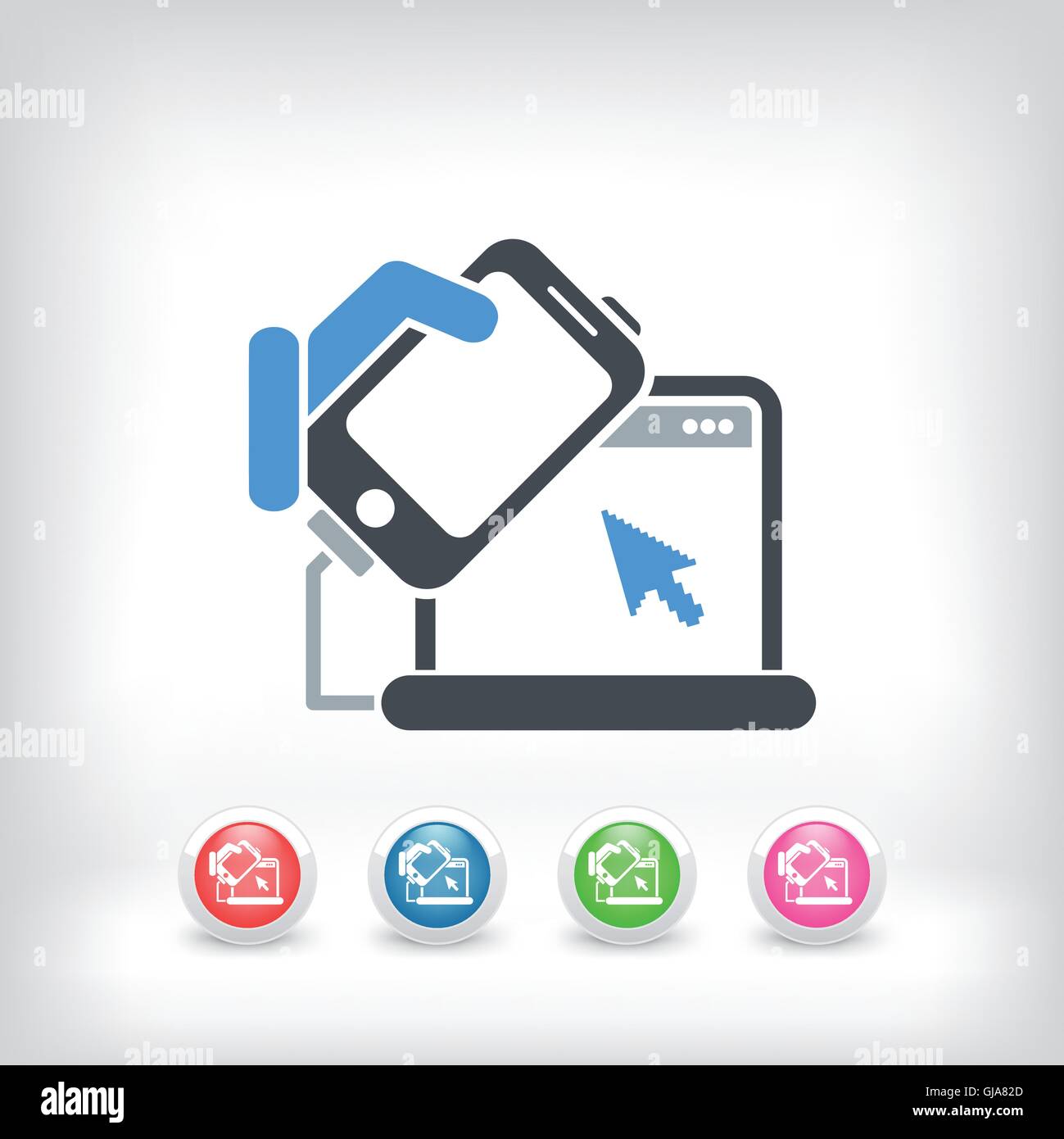 Smartphone and computer connection Stock Vector Image & Art Alamy