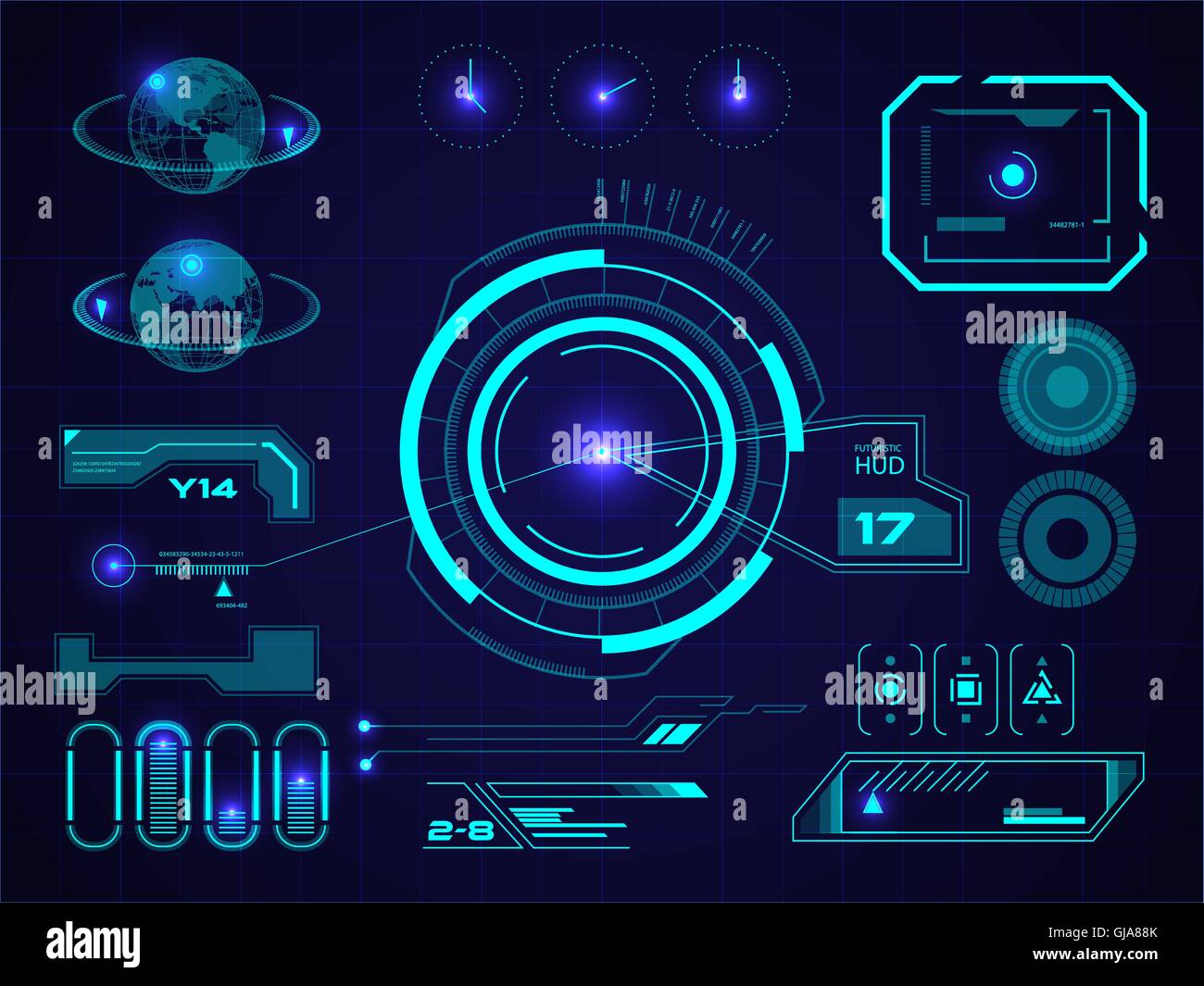 Futuristic user interface HUD Stock Vector