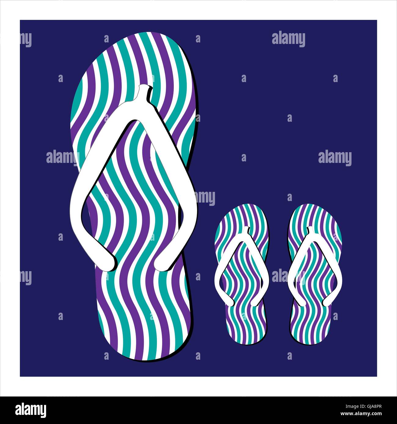 Colorful flip flops set Stock Vector Image & Art - Alamy