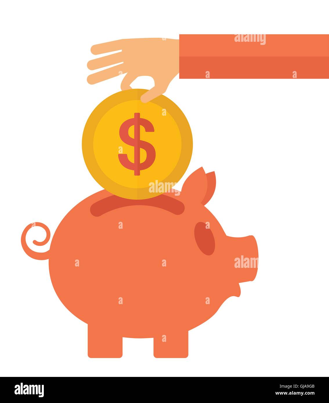 Piggy savings money coin Stock Vector Images - Alamy