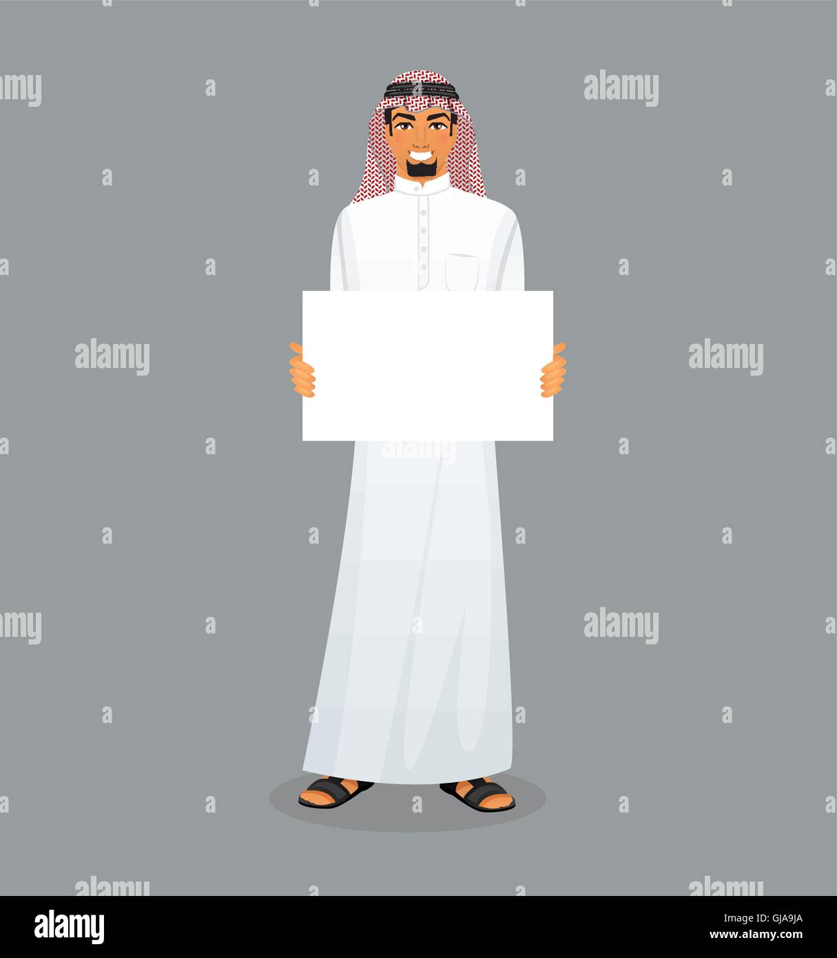 Arabic man character image Stock Vector