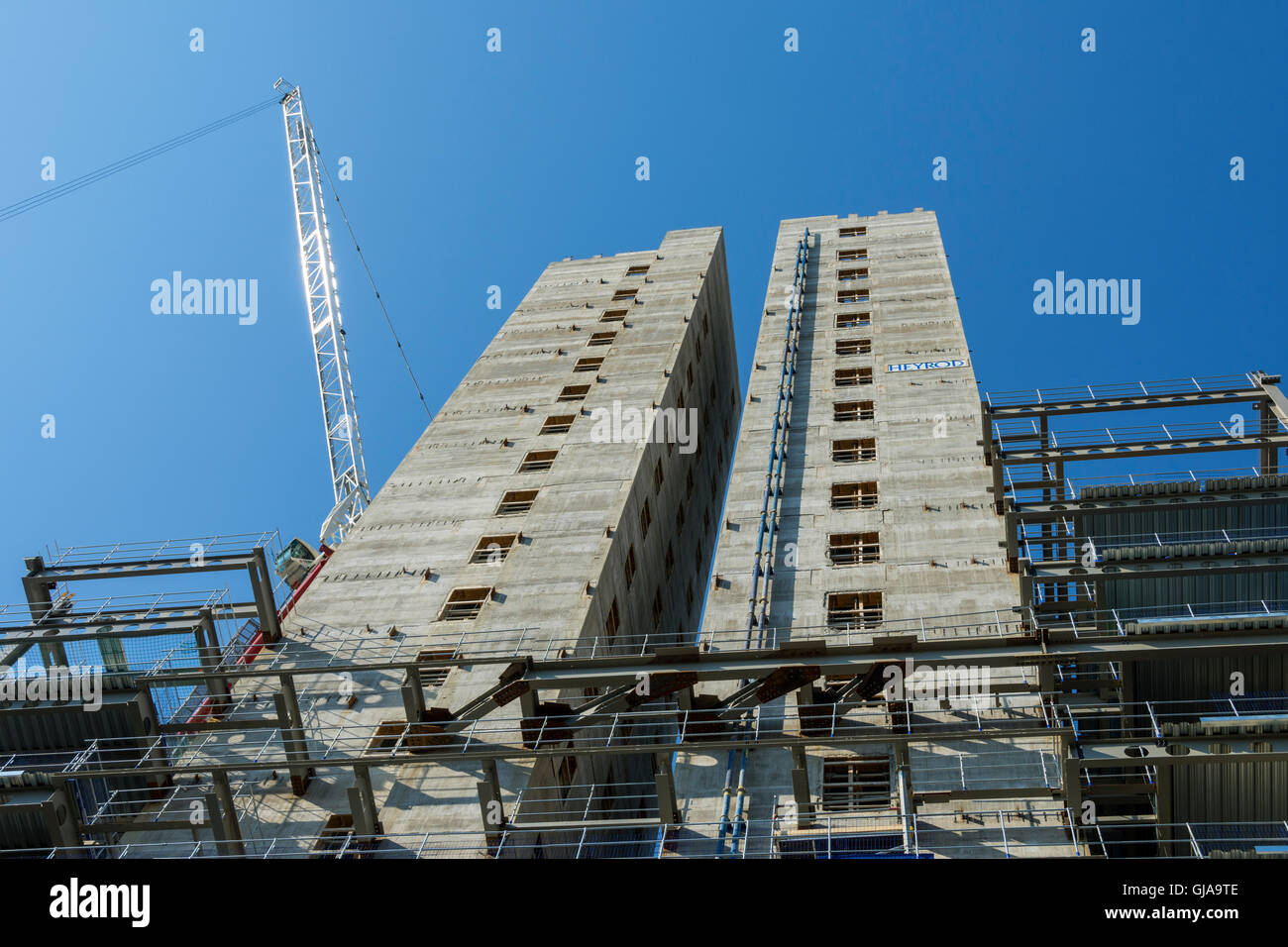 The No.1 Spinningfields office development under construction, Spinningfields, Manchester, England, UK Stock Photo