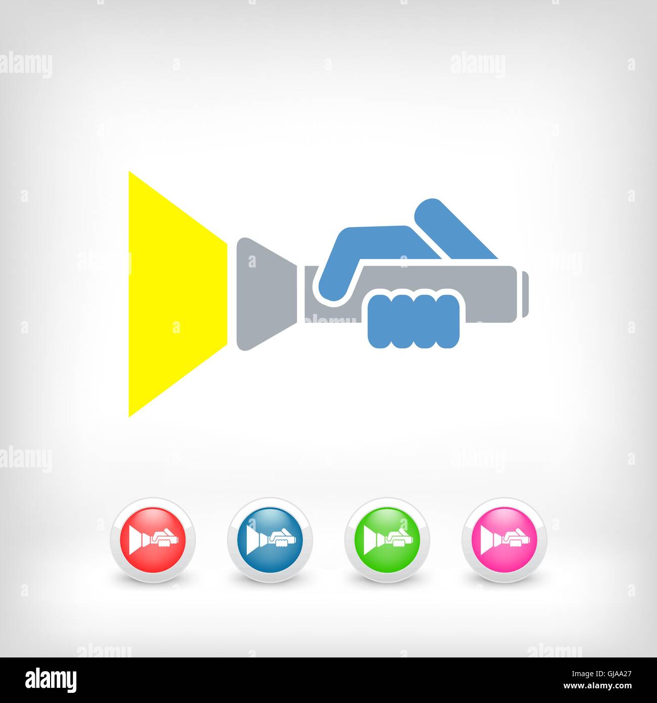 Hand on light switch Stock Vector Images - Alamy