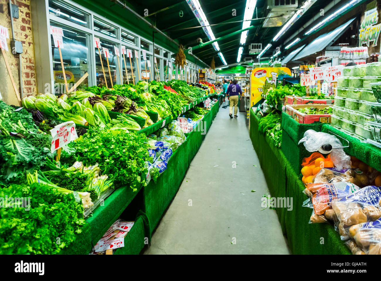 New York, NY, USA, Organic Foods neighborhood grocery store vegetables