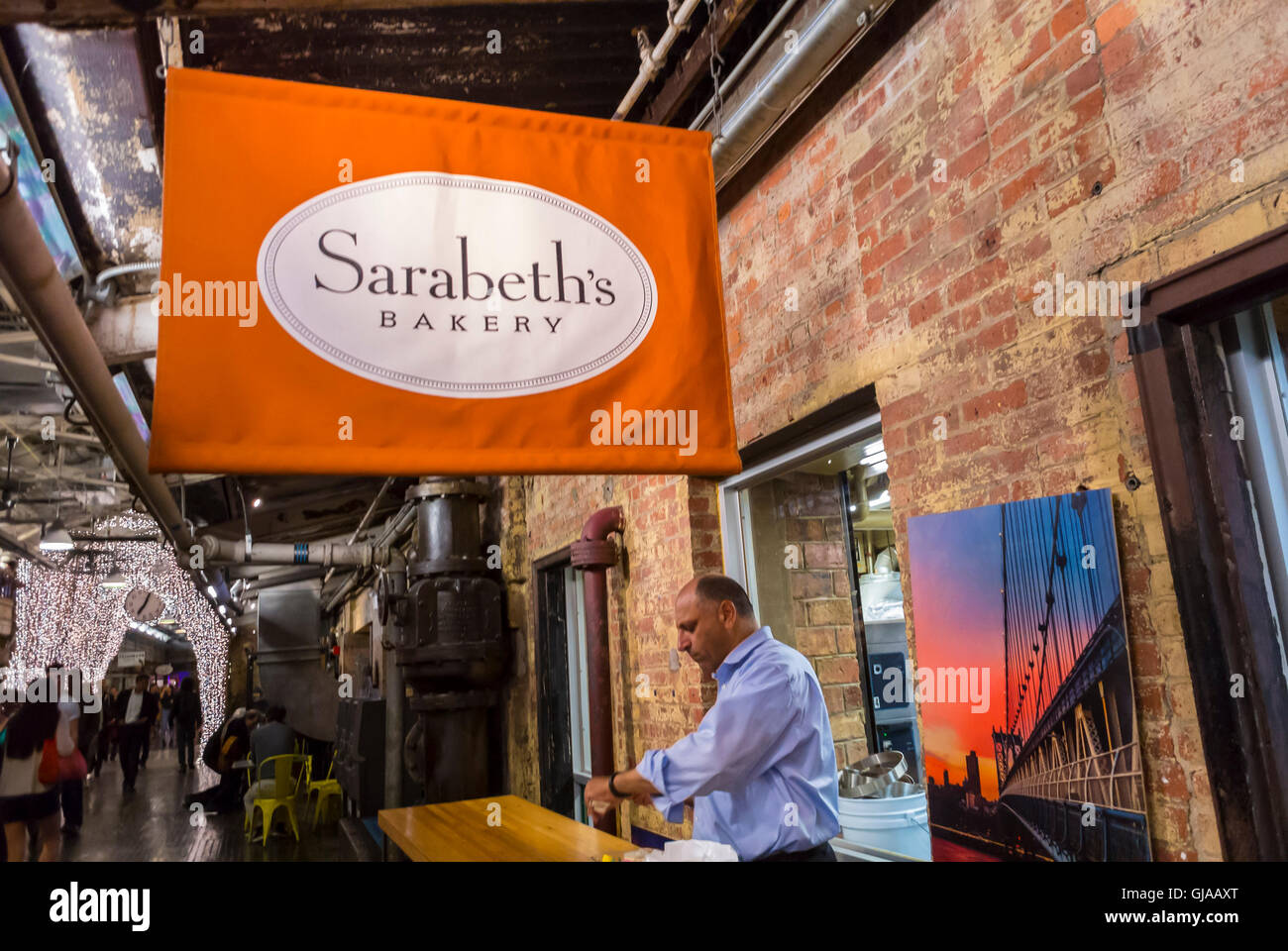 New York City Ny Usa American Bakery Shop Sign In Chelsea