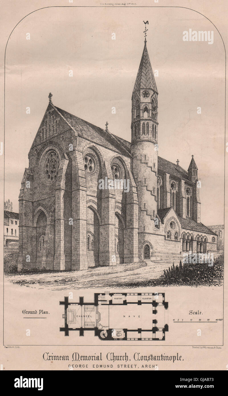 Crimea Memorial Church, Constantinople; George Edmund Street, Architect, 1868 Stock Photo