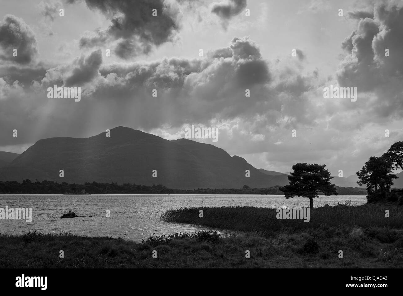 landscape photographs with sunrays, Ireland Stock Photo