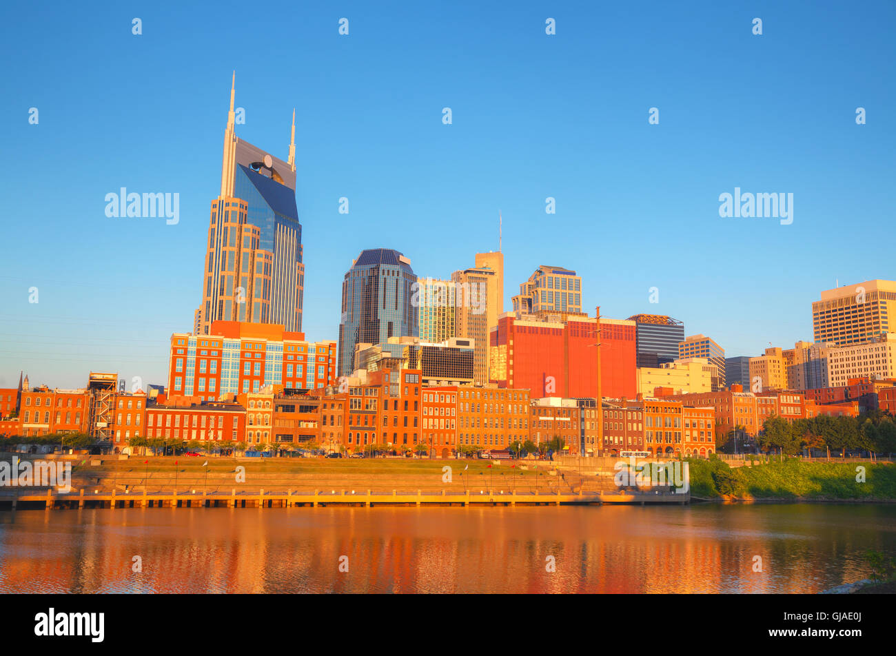 Downtown Nashville early in the morning Stock Photo Alamy