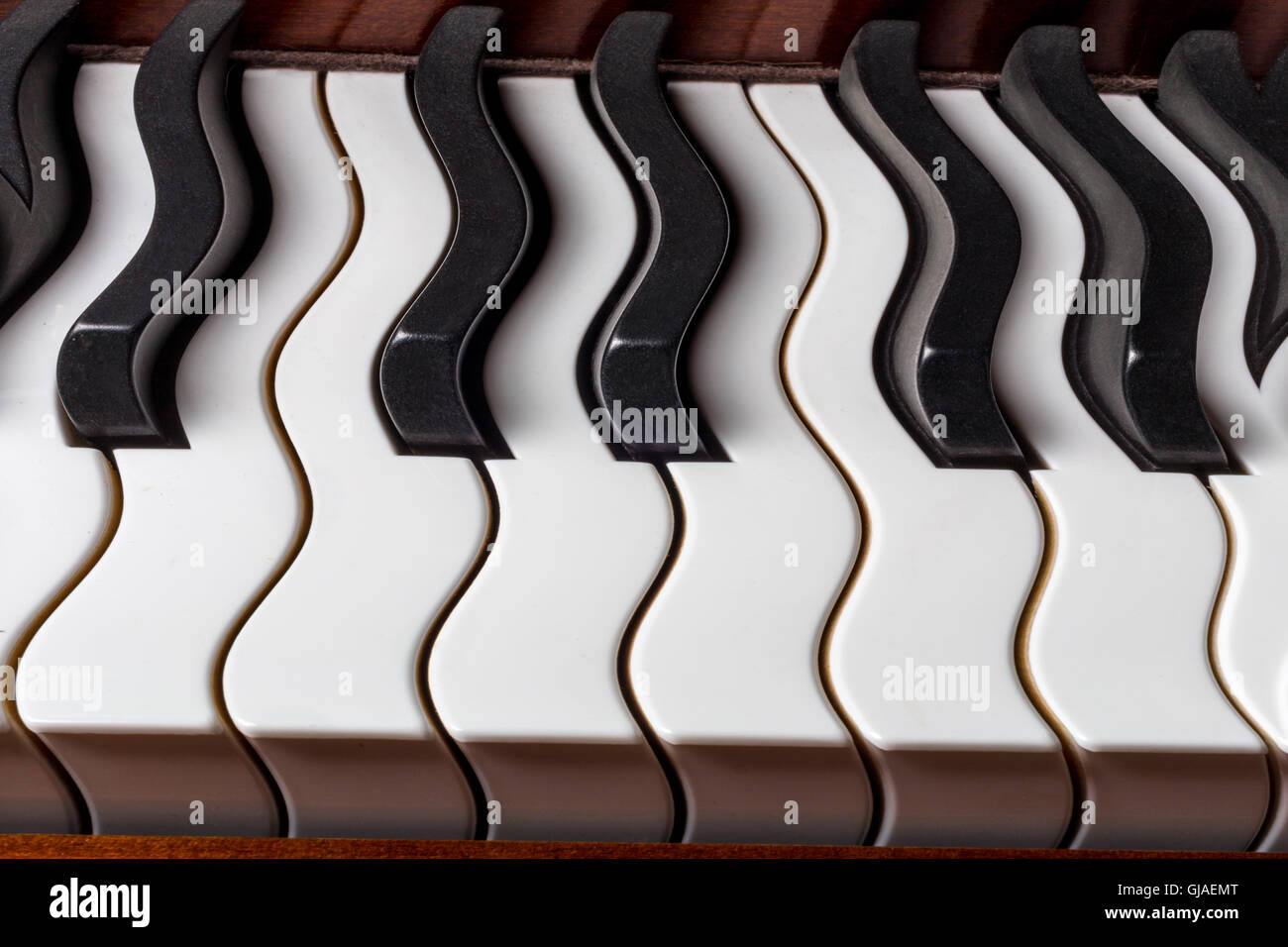 Piano Keyboard Waves Stock Photo