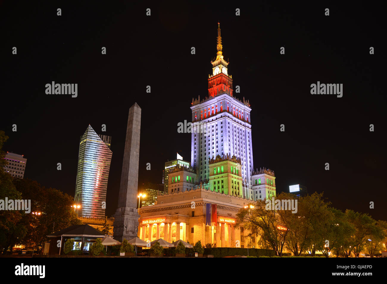 The Palace of Culture and Science (Polish Pałac Kultury i Nauki) is a notable highrise