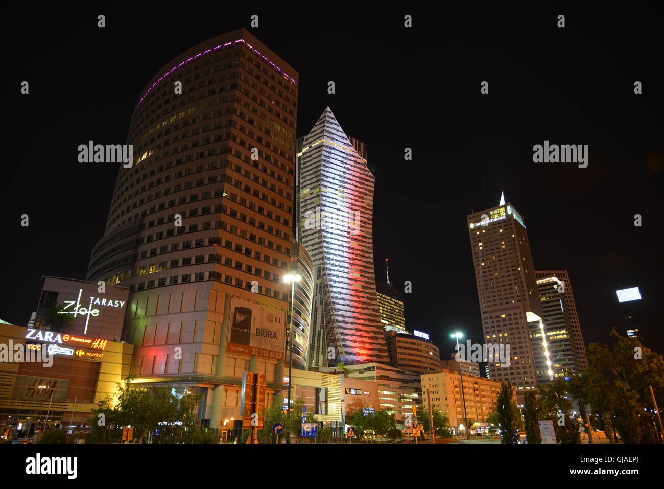 Zlota (Złota) 44 is a residential skyscraper (192 meters high) in central Warsaw, Poland. The architect was Daniel Libeskind. Stock Photo
