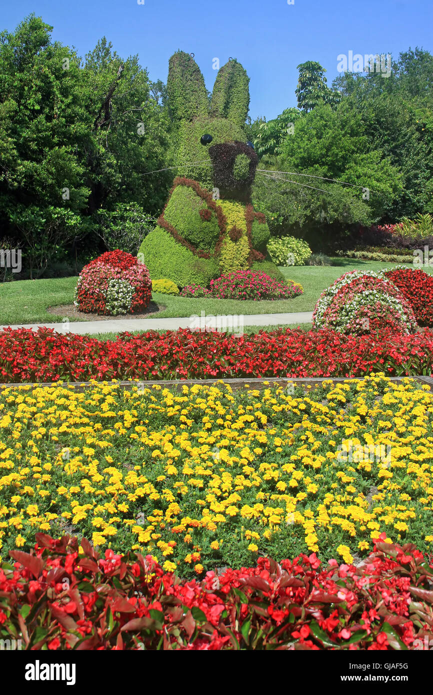 A large bunny topiary in beautiful gardens Stock Photo - Alamy