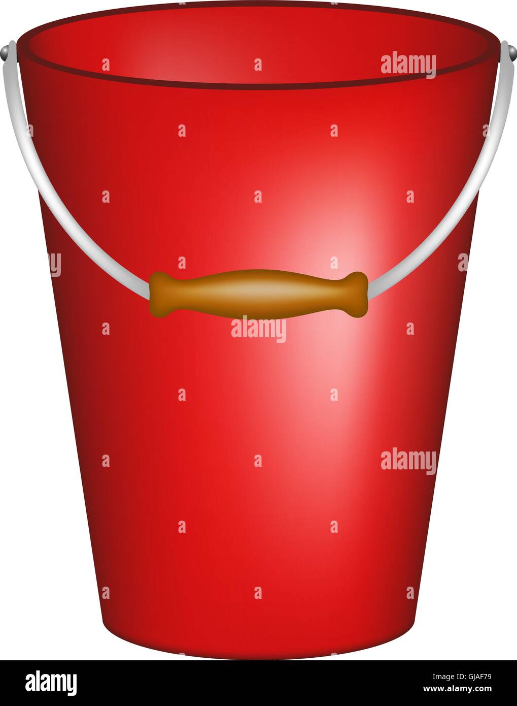 Bucket in red design Stock Vector Image & Art Alamy