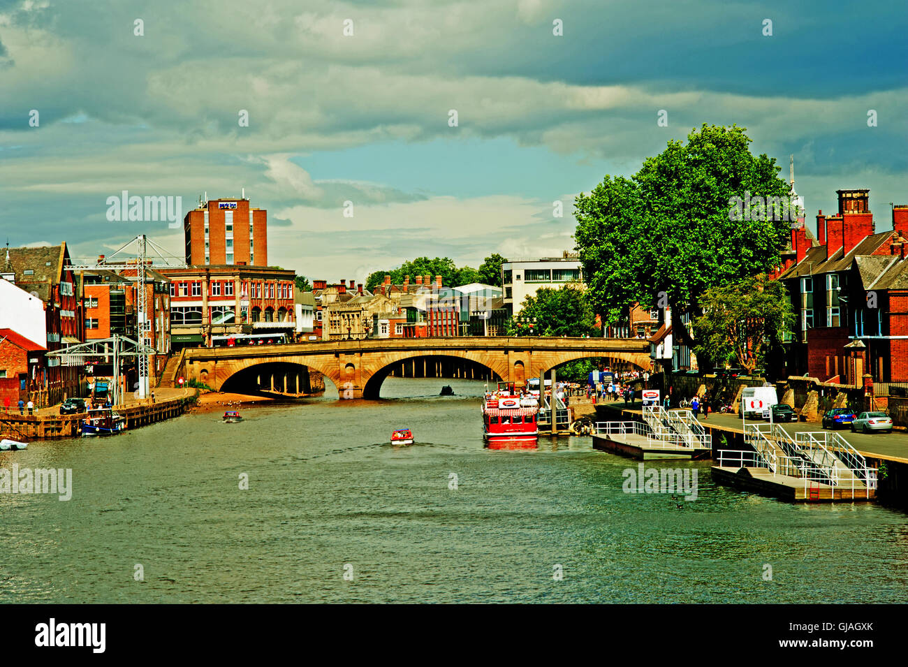 River Ouse and Ouse Bridge, York Stock Photo