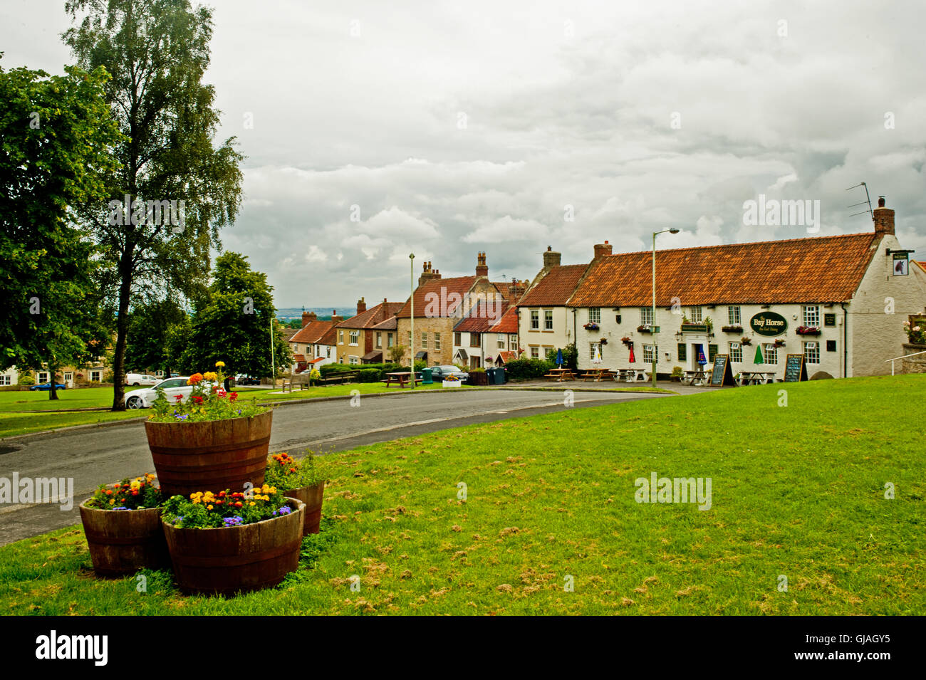 Village Green and The Bay Horse, Heighington, Borough of Darlington