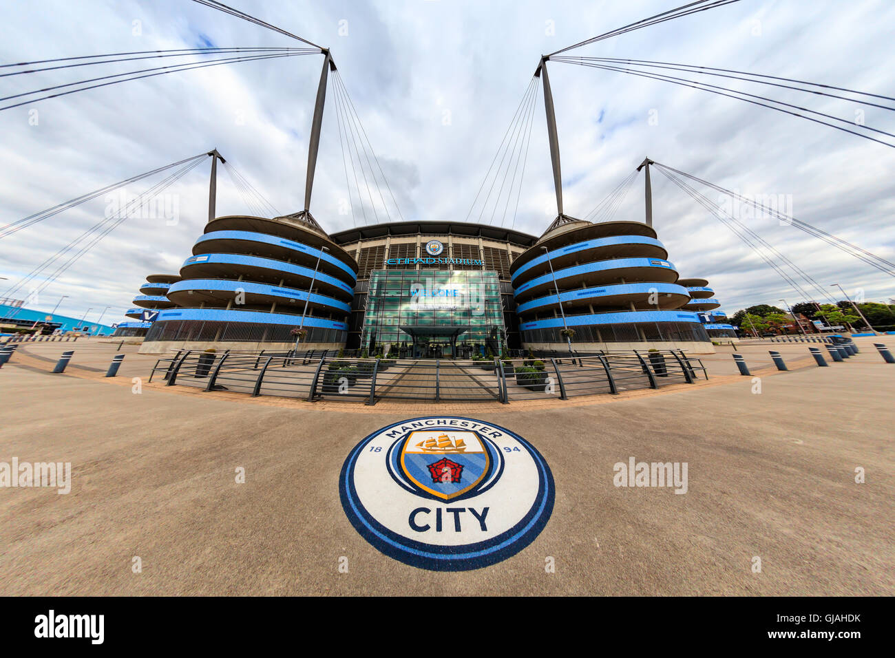 Etihad stadium is home to Manchester City English Premier League football club, one of the most successful clubs in England. Stock Photo