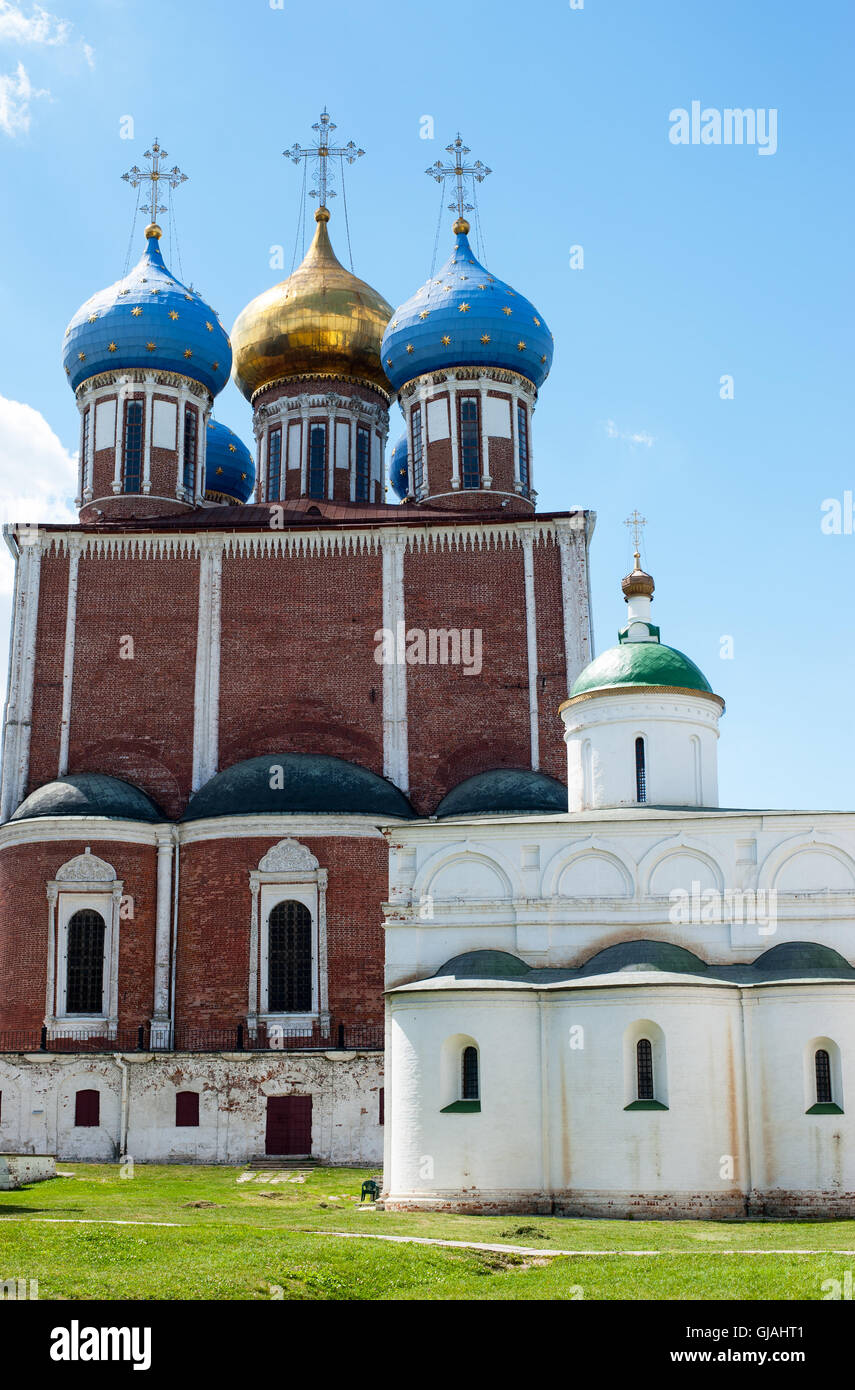 Ryazan, Russia -July 01, 2016. Beautiful view on The Cathedral of the Assumption Cathedral on summer time, Ryazan, Russia Stock Photo