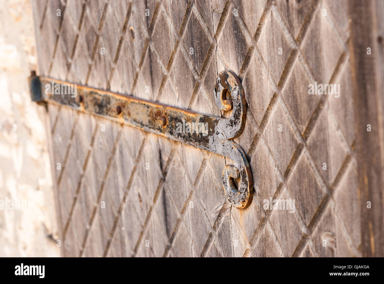 Old rustic shabby rusted hinges closeup Stock Photo Alamy