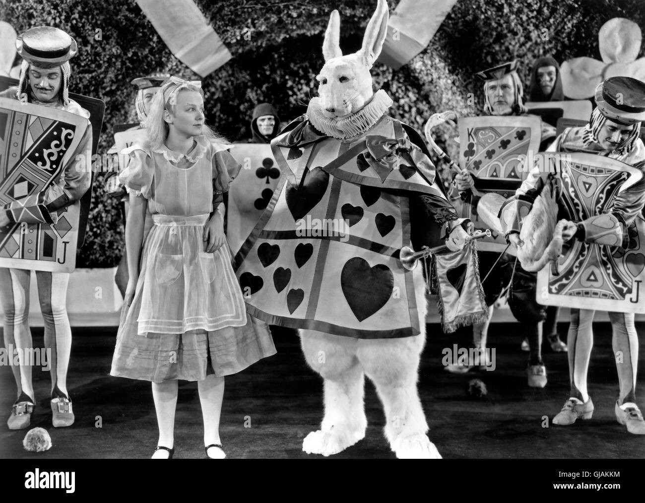 Alice In Wonderland, aka: Alice im Wunderland, USA 1933, Regie: Norman McLeod, Darsteller: Charlotte Henry, Richard Skeets Gallagher (Kaninchen) Stock Photo
