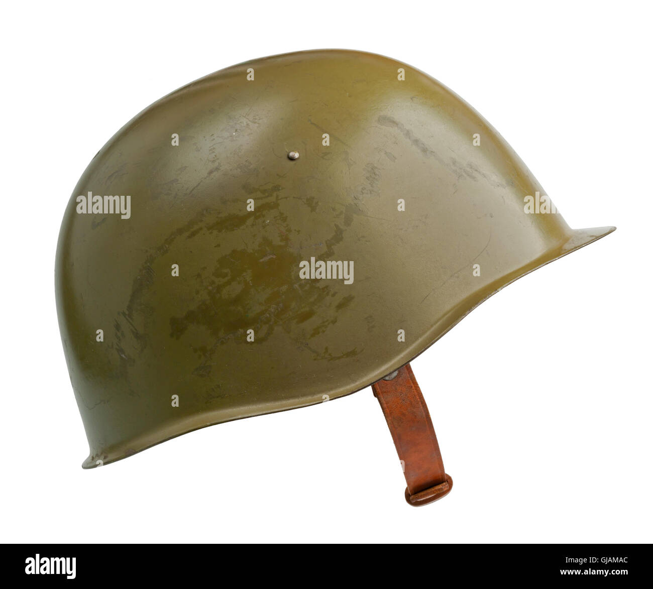 A Soviet military SSh-39 helmet. Stock Photo