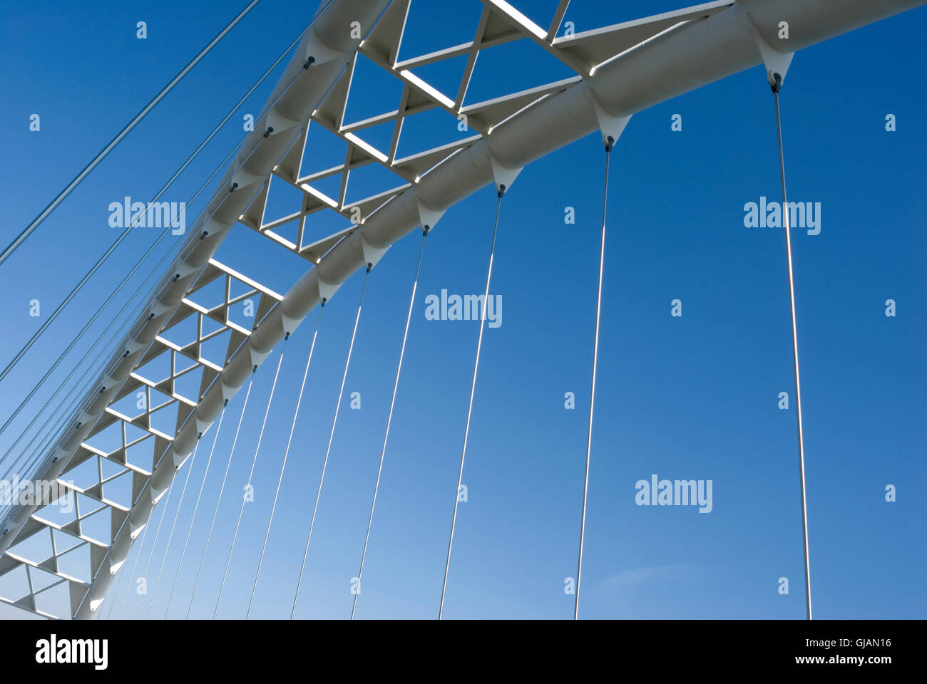 The arch of the Humber River suspension in Toronto, Ontario, Canada. Stock Photo