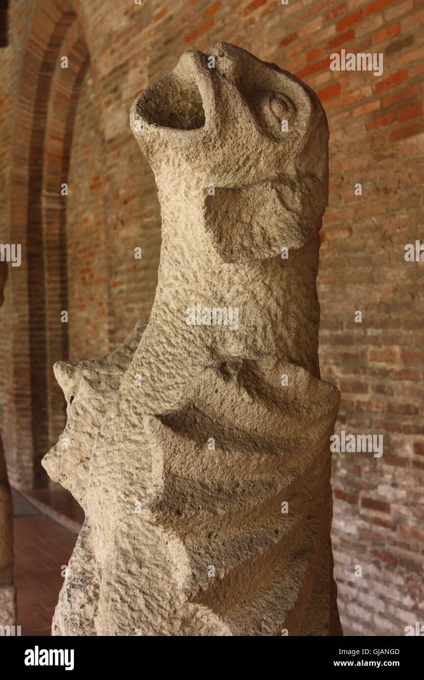 Gargoyle Display Gargoyle on display at the Musée des Augustins, Toulouse, France Stock ...