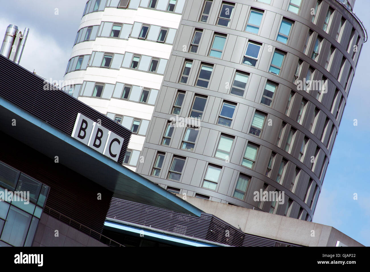 BBC Building MediaCityUk Salford Quays Stock Photo