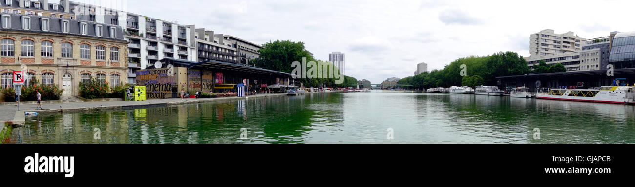 Canal Saint Martin, Paris Stock Photo